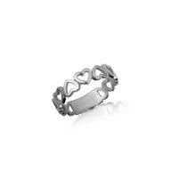 Gold Heart Band Ring (Available in Yellow/Rose/White Gold)