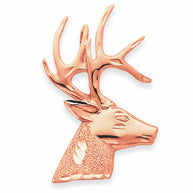 Gold Deer Antler Buck Pendant Necklace(Available in Yellow/Rose/White)