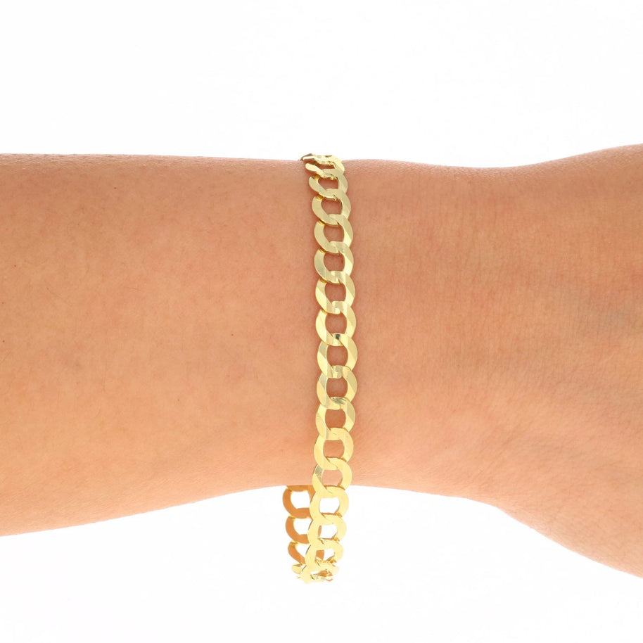 14K Yellow Gold Curb Cuban Bracelet