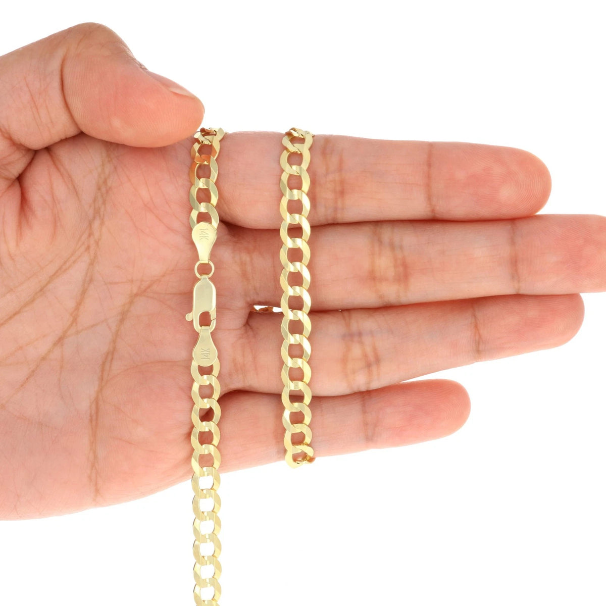 14K Yellow Gold Curb Cuban Bracelet