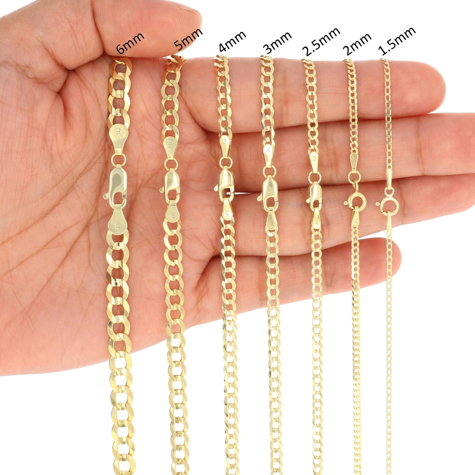 14K Yellow Gold Curb Cuban Bracelet