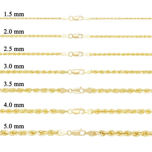 14K Yellow Gold Rope Chain
