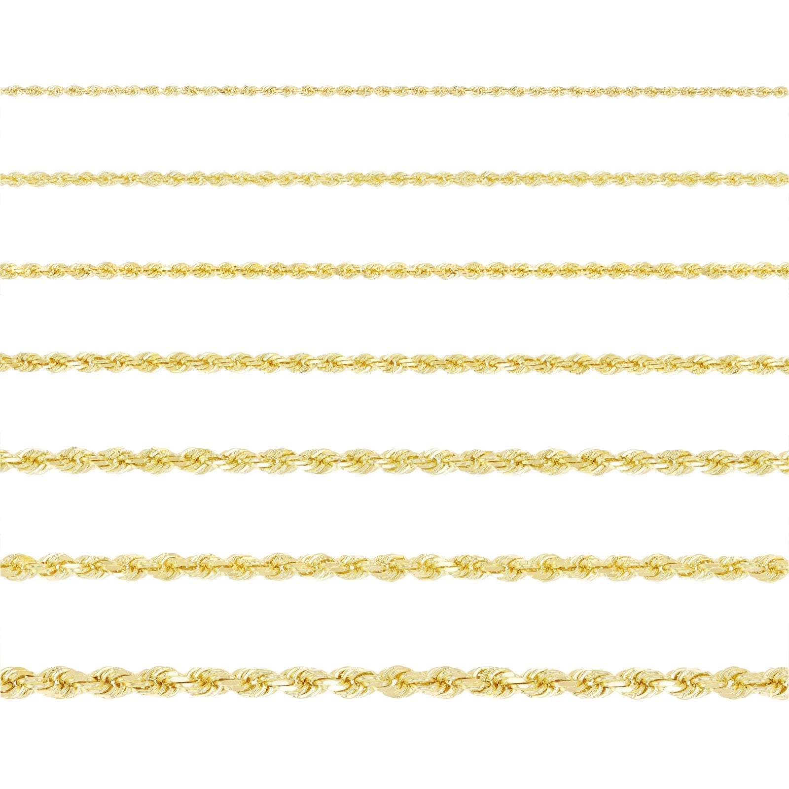 14K Yellow Gold Rope Chain