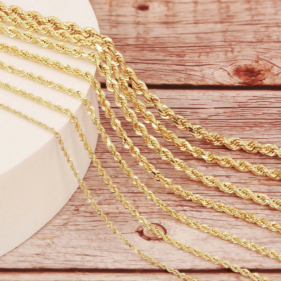 14K Yellow Gold Rope Chain