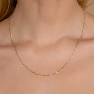 14K Yellow Gold Figaro Chain