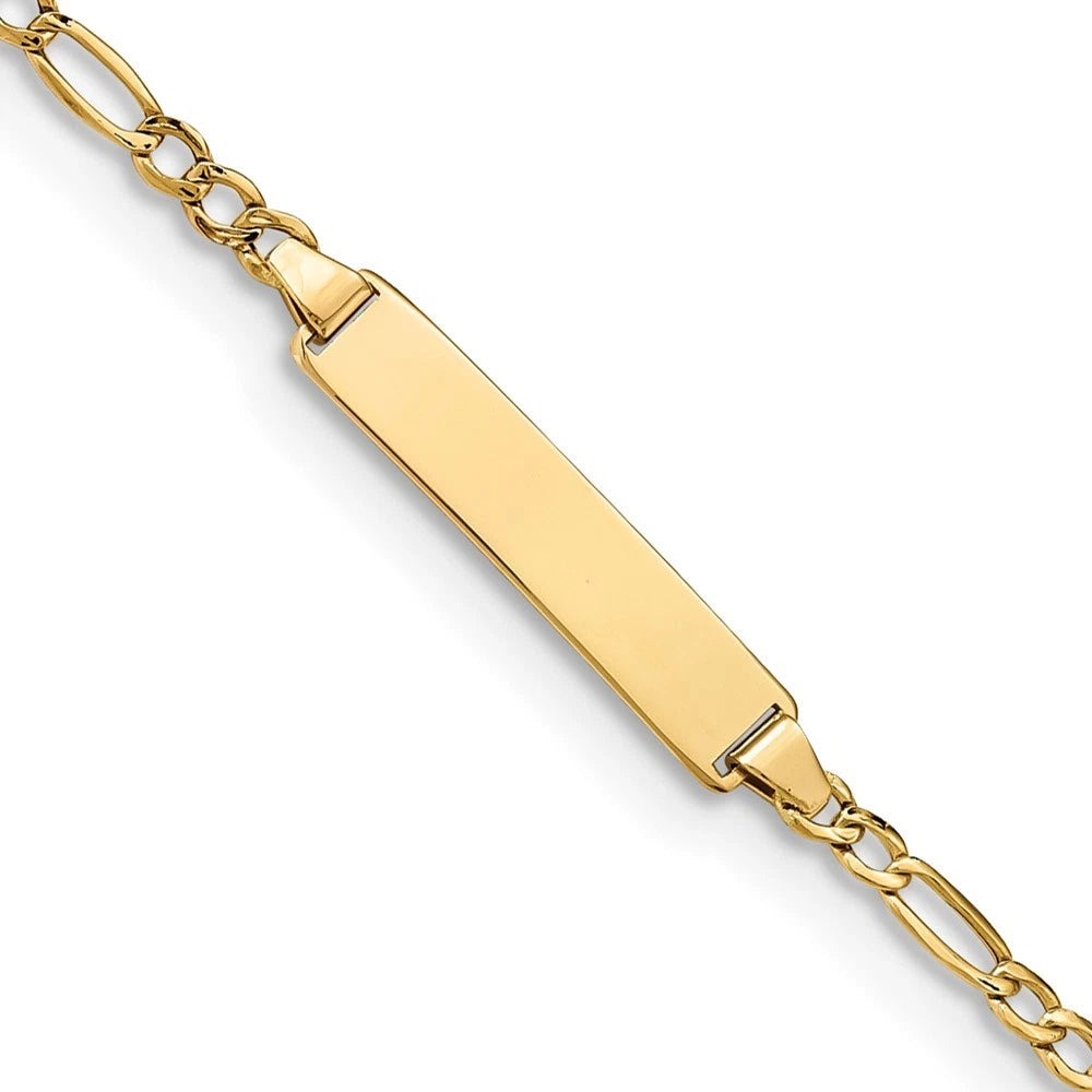 10K Yellow Gold Cuban ID Bracelet