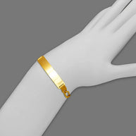 14K Yellow Gold Figaro ID Bracelet
