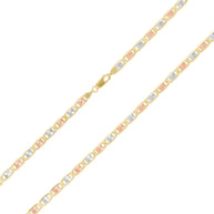 10K Gold Trio Color Valentino Chain
