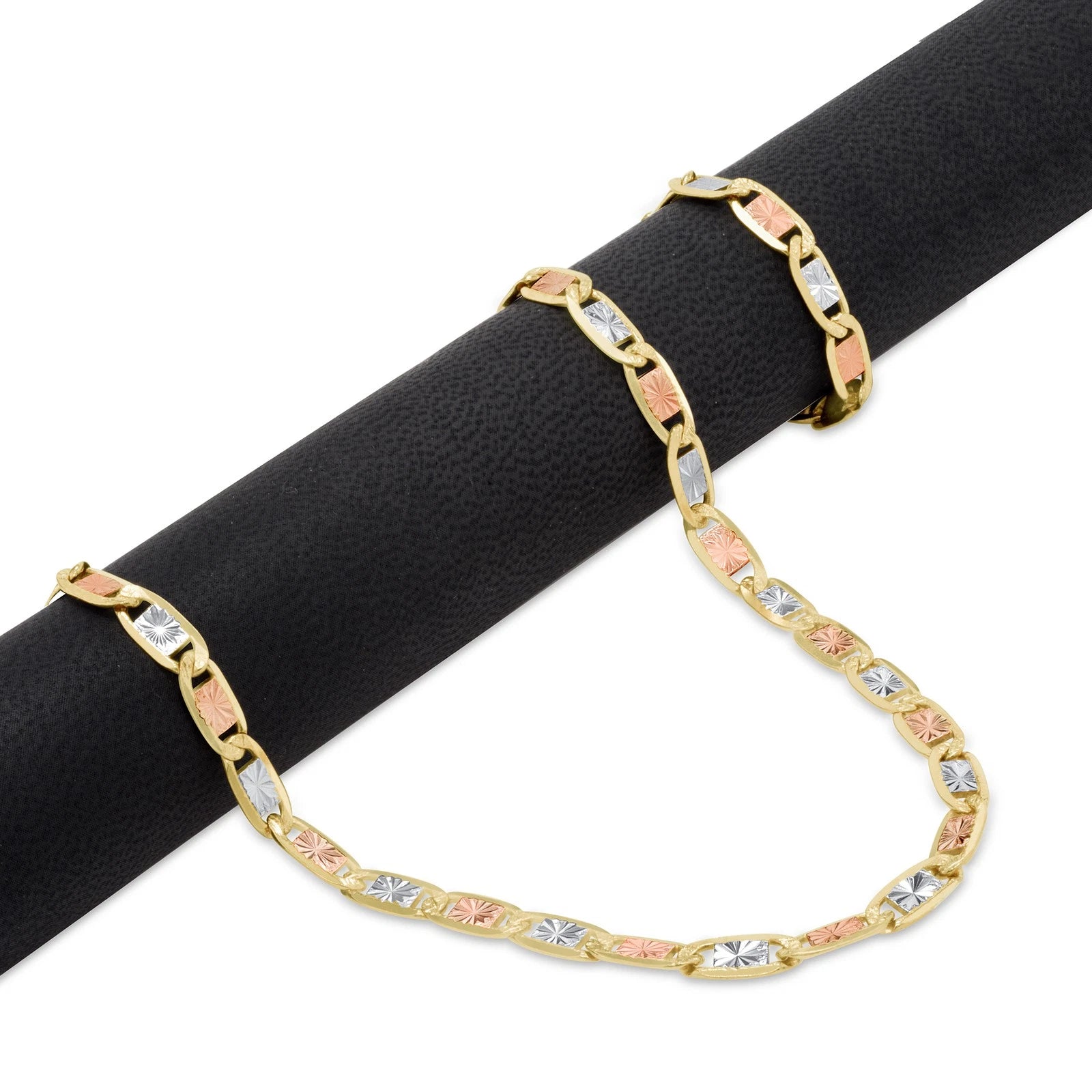 10K Gold Trio Color Valentino Chain