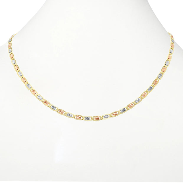 14K Gold Tri Color Valentino Bracelet