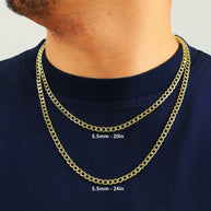 10K Yellow Gold Curb Cuban Chain