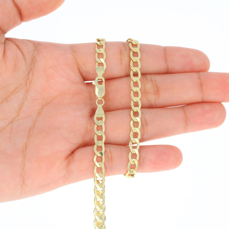 10K Yellow Gold Curb Cuban Chain