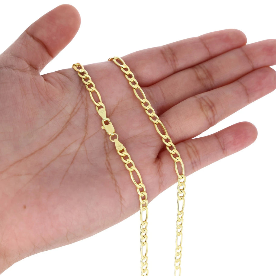 10K Yellow Gold Figaro Chain