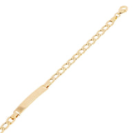 14K Yellow Gold Cuban ID Bracelet