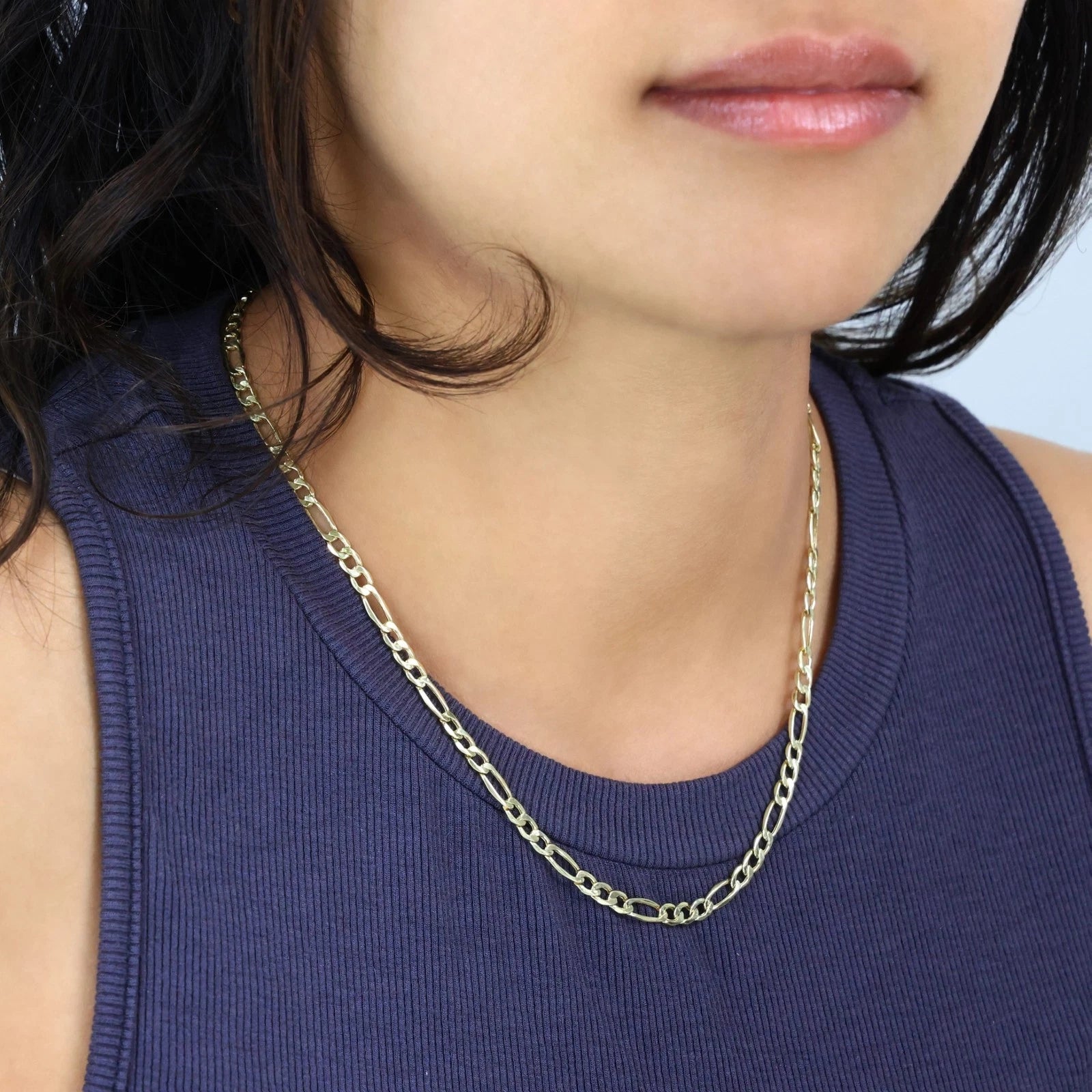 10K Yellow Gold Figaro Chain