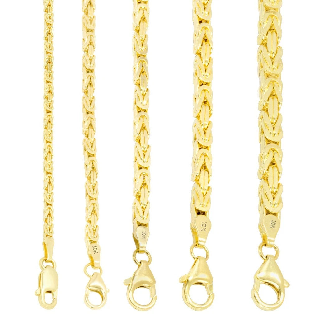 10K Yellow Gold Byzantine Chain