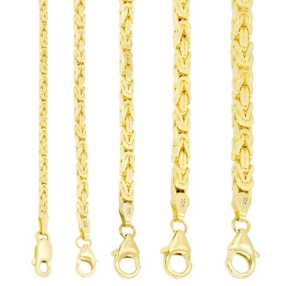 10K Yellow Gold Byzantine Chain