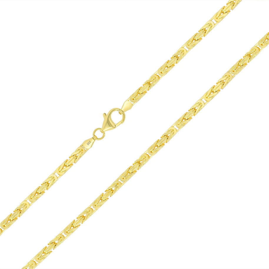 10K Yellow Gold Byzantine Chain