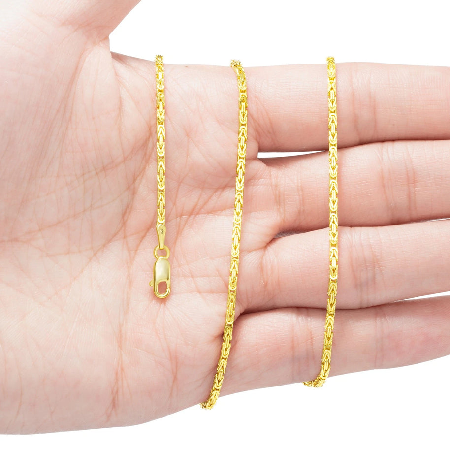 10K Yellow Gold Byzantine Chain
