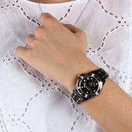Bulova 98R242 Marine Star Diamond Black Mother-of-Pearl Two-Tone Women's Watch