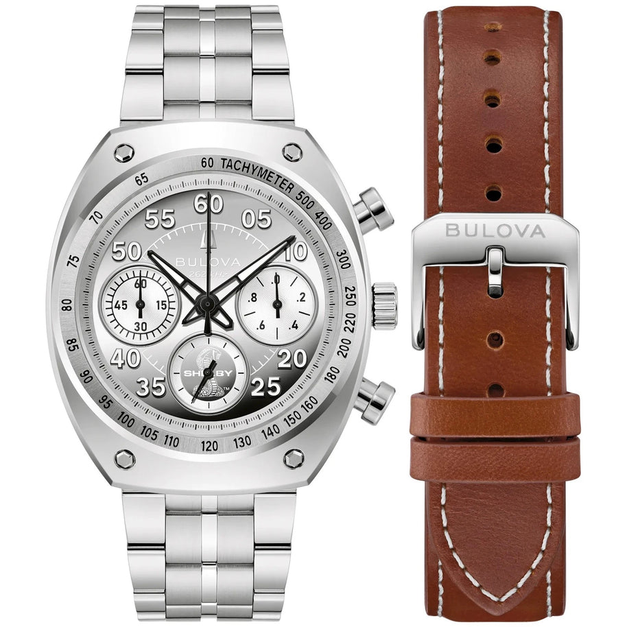 96K118 Bulova Frank Lloyd Wright Special Edition Quartz Silver Dial Stainless Steel Men's Watch
