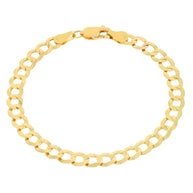 14K Yellow Gold Curb Cuban Bracelet