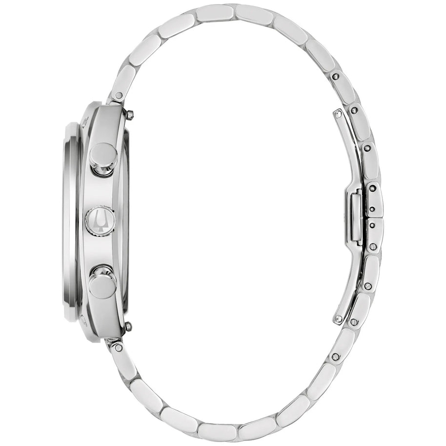 96K118 Bulova Frank Lloyd Wright Special Edition Quartz Silver Dial Stainless Steel Men's Watch