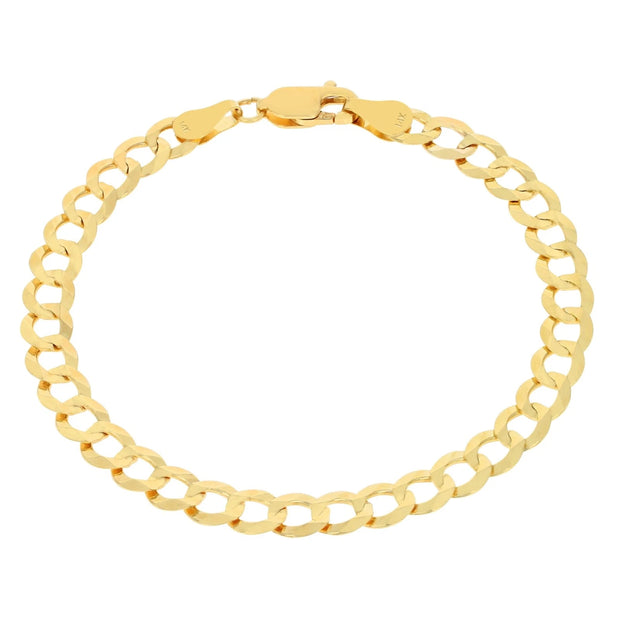 14K Yellow Gold Curb Cuban Bracelet