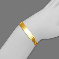 14K Yellow Gold Figaro ID Bracelet