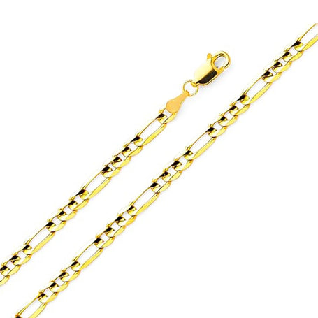 10K Yellow Gold Figaro Chain