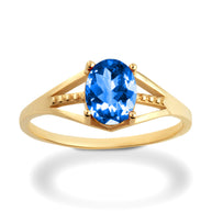 Gold Ladies Birthstone Ring (Available in Yellow/Rose/White Gold)