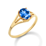 Gold Ladies Birthstone Ring (Available in Yellow/Rose/White Gold)