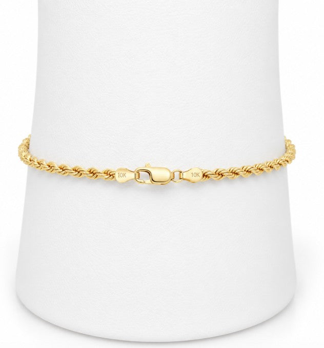 10K Yellow Gold Rope Bracelet