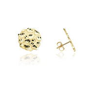 Yellow Gold Nugget Earrings