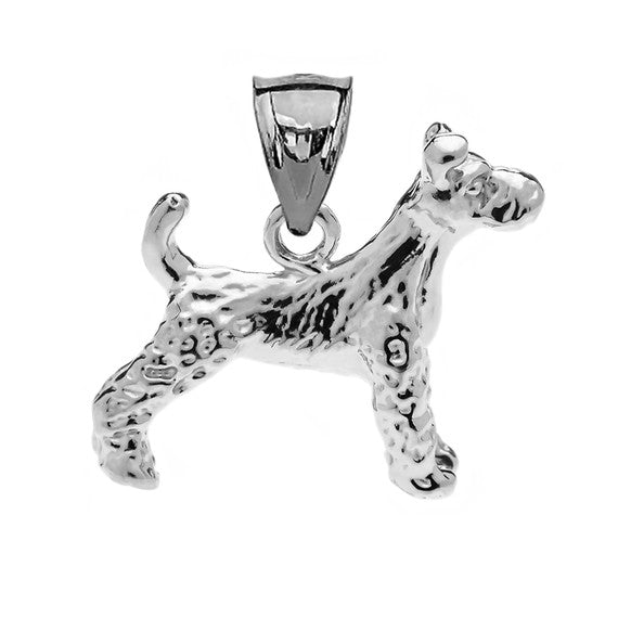 Sterling Silver Irish Terrier Pendant Necklace