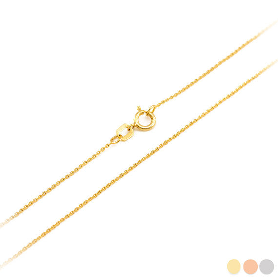 10K/14K Gold Rolo Chain Necklace