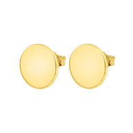 Solid Gold Simple Round Earrings(Available in Yellow/Rose/White Gold)