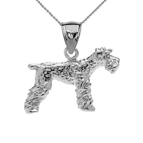 Sterling Silver Lakeland Terrier Pendant Necklace