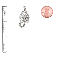Sterling Silver Detailed Scorpion Pendant