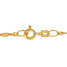 Gold Women's Singapore Twisted Chain Link Necklace 0.2mm