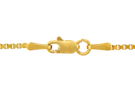 Gold Men's Box Chain Link Necklace 1.15mm