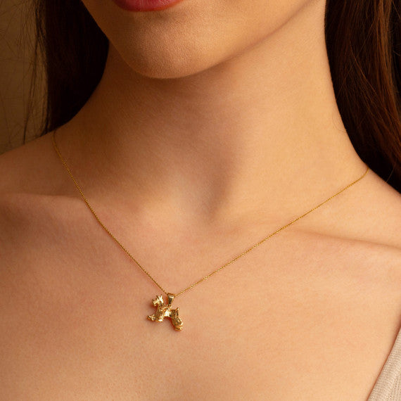 Gold Schnauzer Dog Necklace (Available in Yellow Gold, Rose Gold, White Gold)