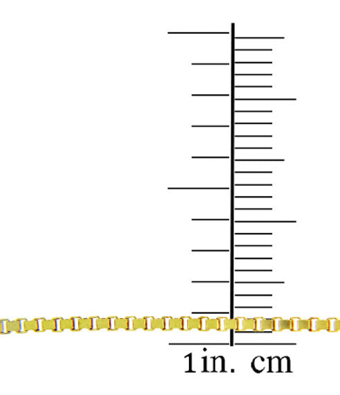 Yellow Gold Men's Box Chain Link Necklace 0.92mm