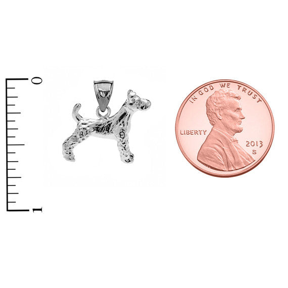 Sterling Silver Irish Terrier Pendant Necklace