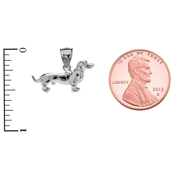 Sterling Silver Dachshund Pendant Necklace
