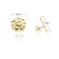 Yellow Gold Nugget Earrings