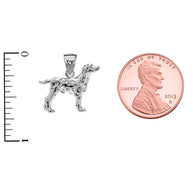 Sterling Silver Dalmatian Pendant Necklace