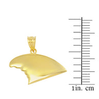 Gold Shark Fin Pendant Necklace(Available In Yellow/Rose/White Gold)