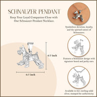 925 Sterling Silver Schnauzer Dog Necklace