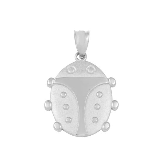 Solid Gold Lucky Ladybug Pendant Necklace (Available in Yellow/Rose/White Gold)